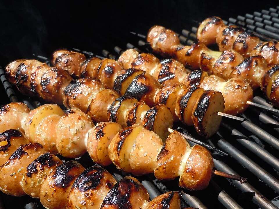 Skewered Grilled Potatoes