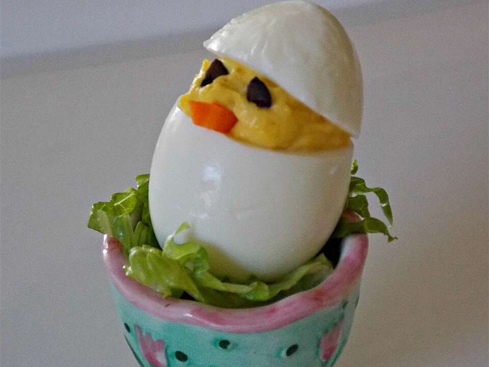 Easter Chick Deviled Eggs