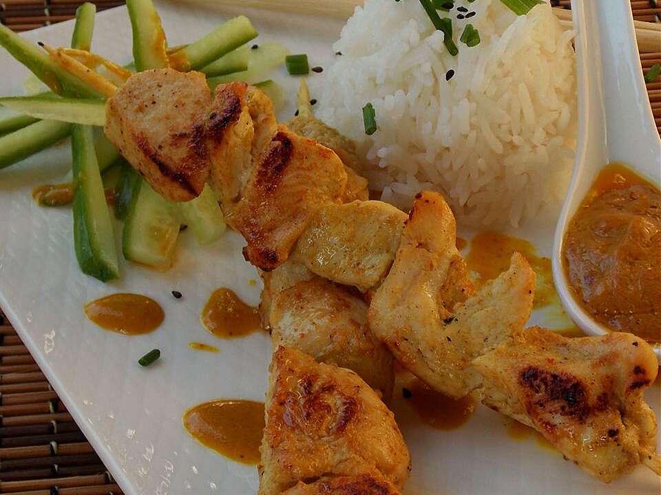 Chicken Satay with Peanut Sauce