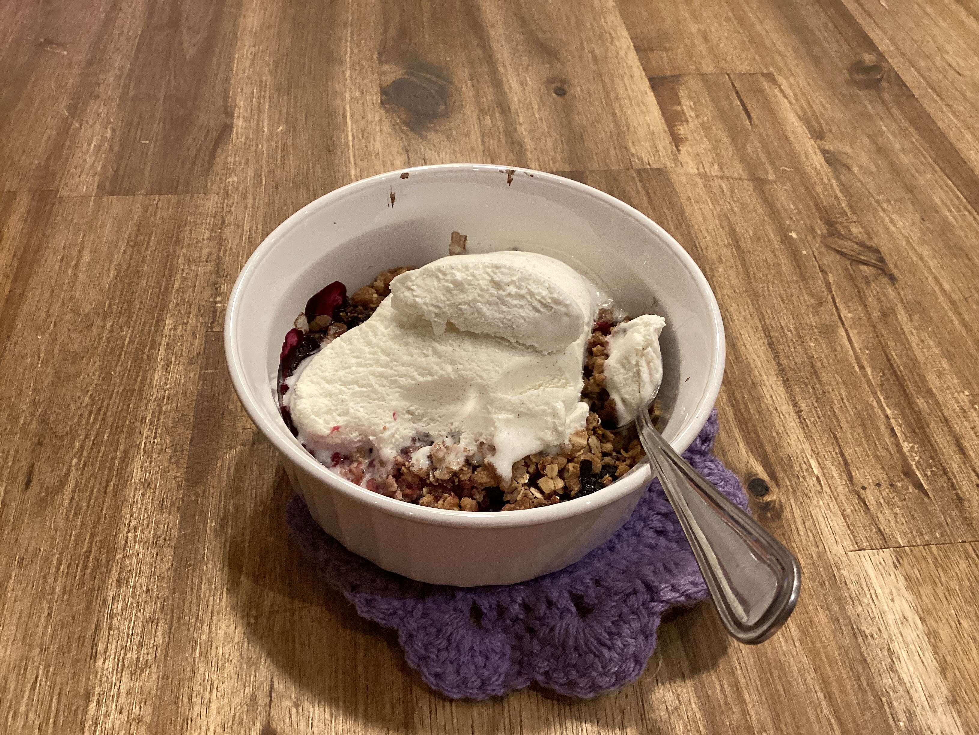 Air Fryer Blueberry Crisp