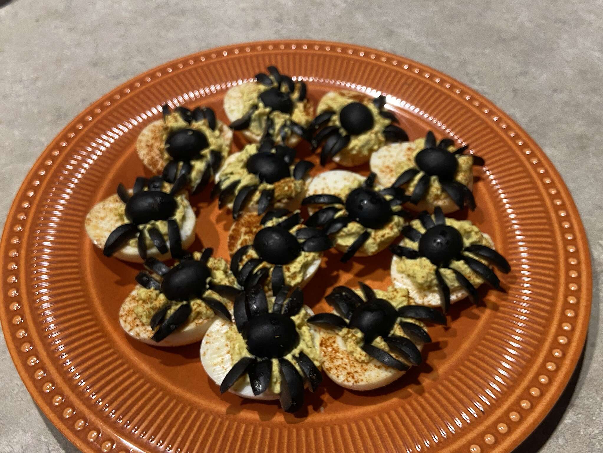 Spider Deviled Eggs for Halloween