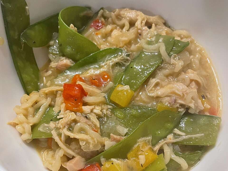 Creamy Green Curry Chicken Ramen