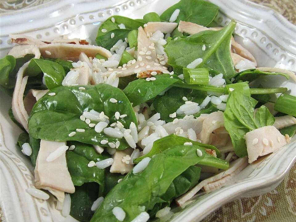 Turkey and Spinach Rice Bowl