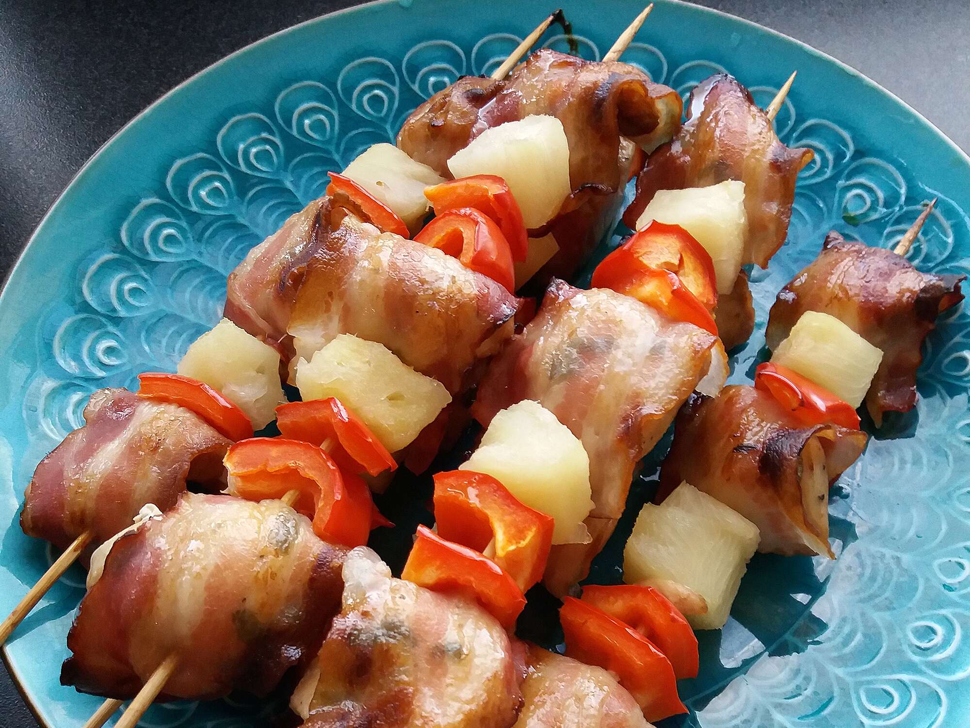 Chicken and Bacon Shish Kabobs