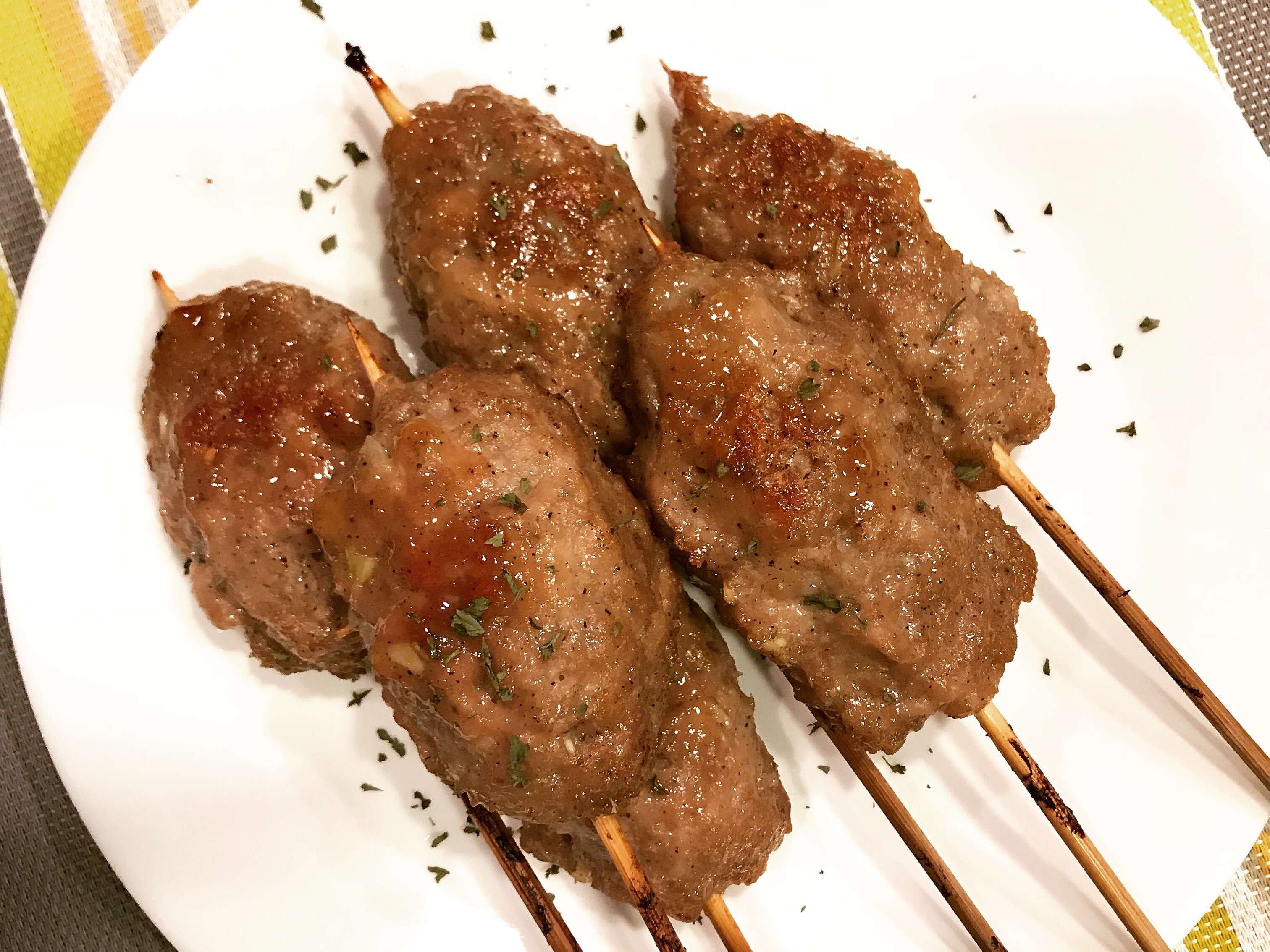 ThaiStyle Ground Pork Skewers
