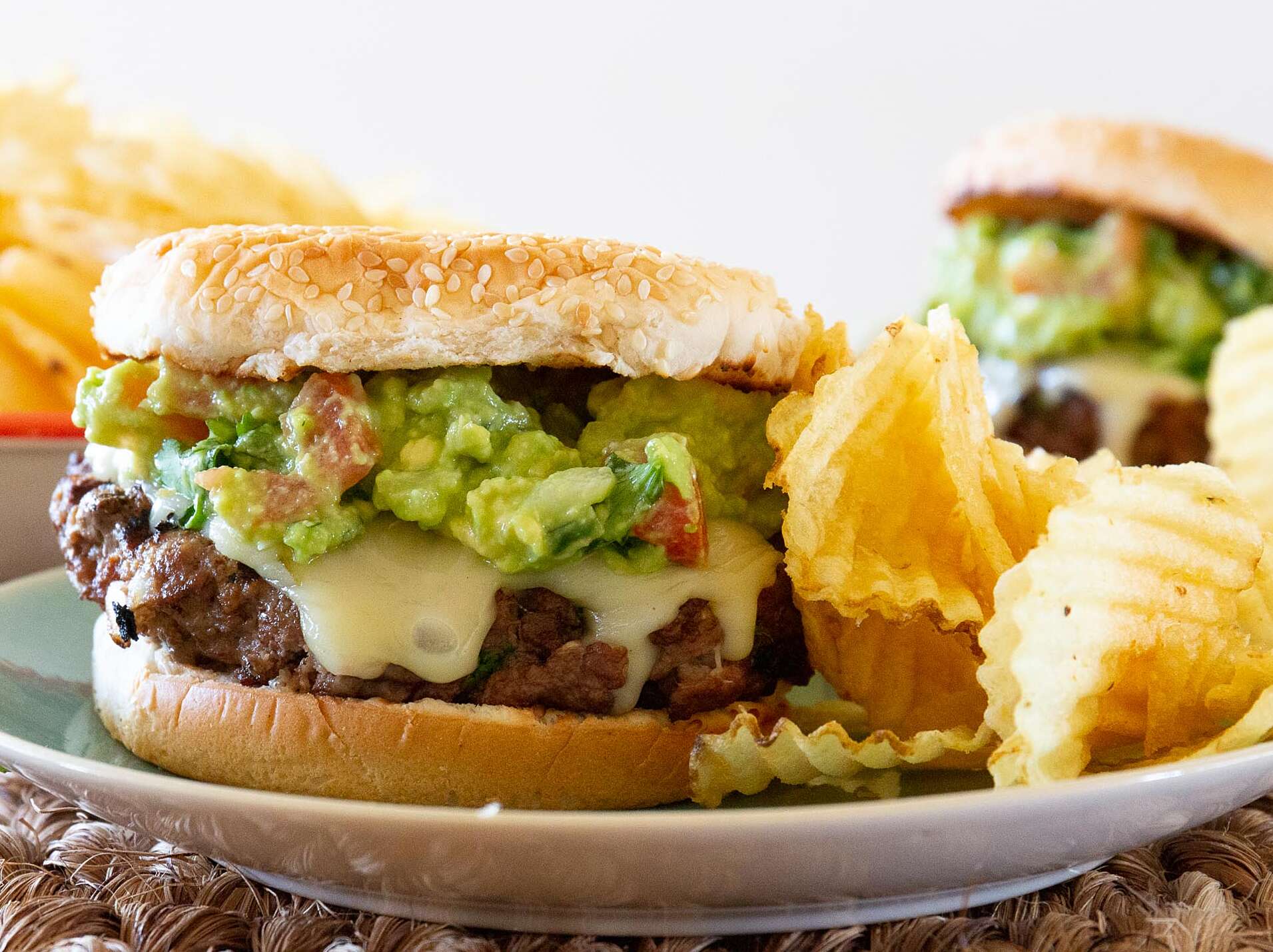 Guacamole Cilantro Lime Cheeseburger