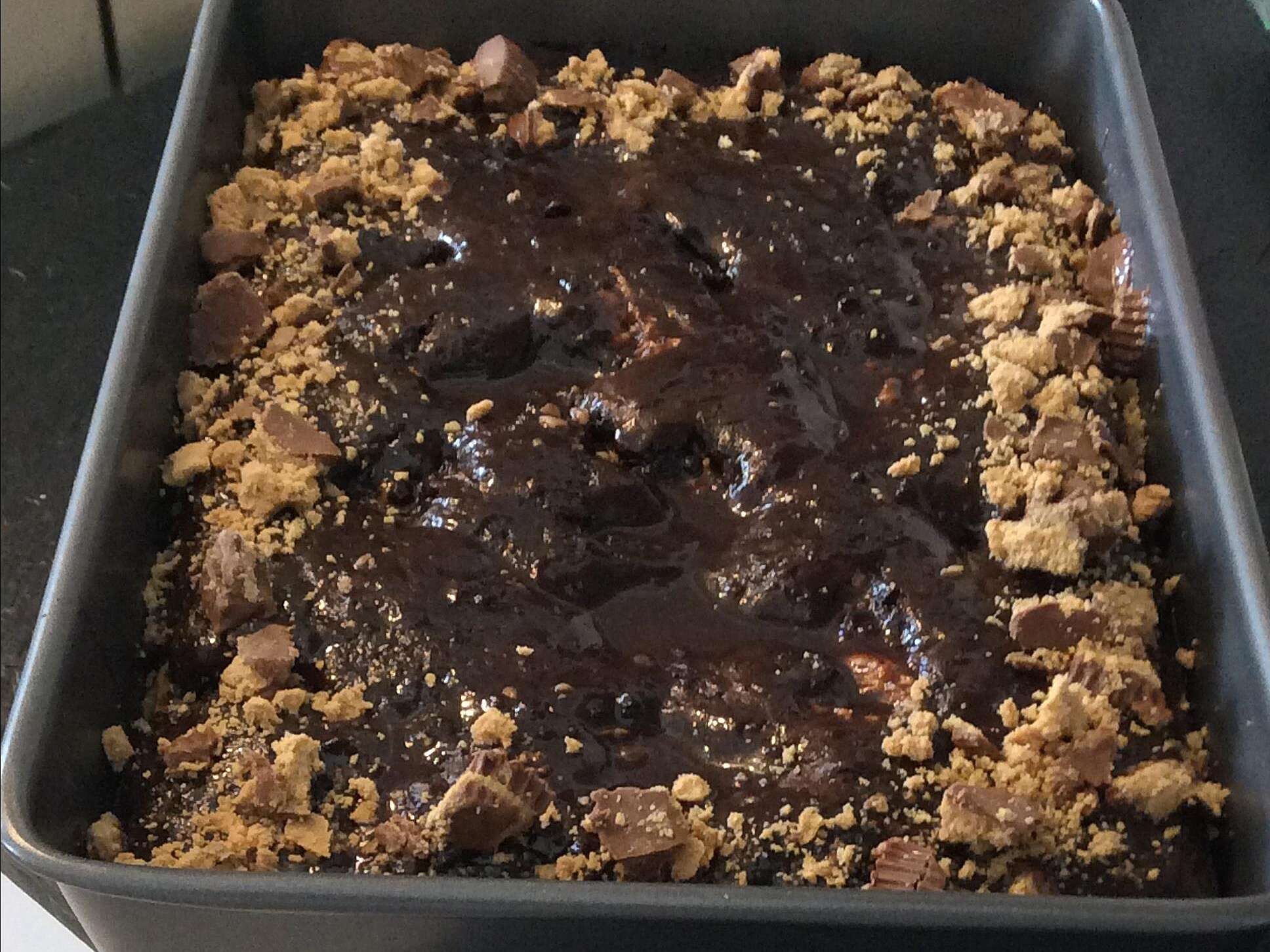 Chocolate Peanut Butter Volcano Cake