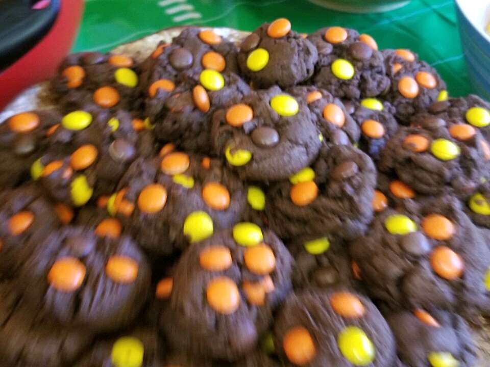 Perfect Double Chocolate Peanut Candy Cookies