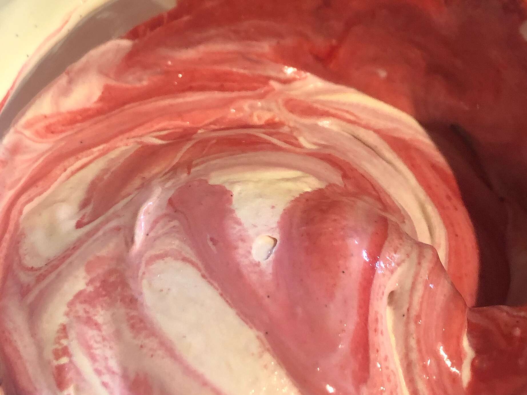 White Chocolate and Raspberry Ice Cream