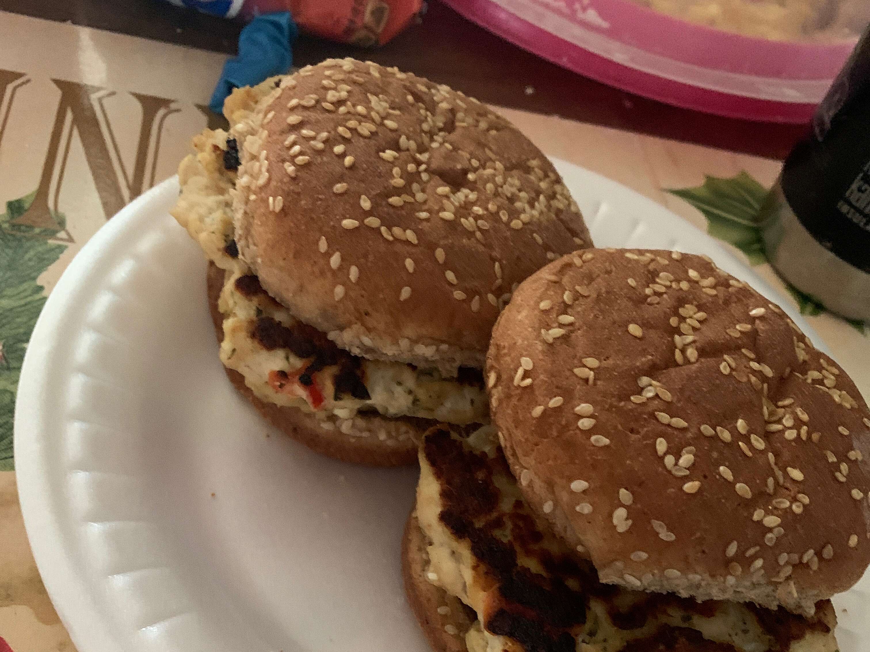 Greek Chicken Burgers with Feta