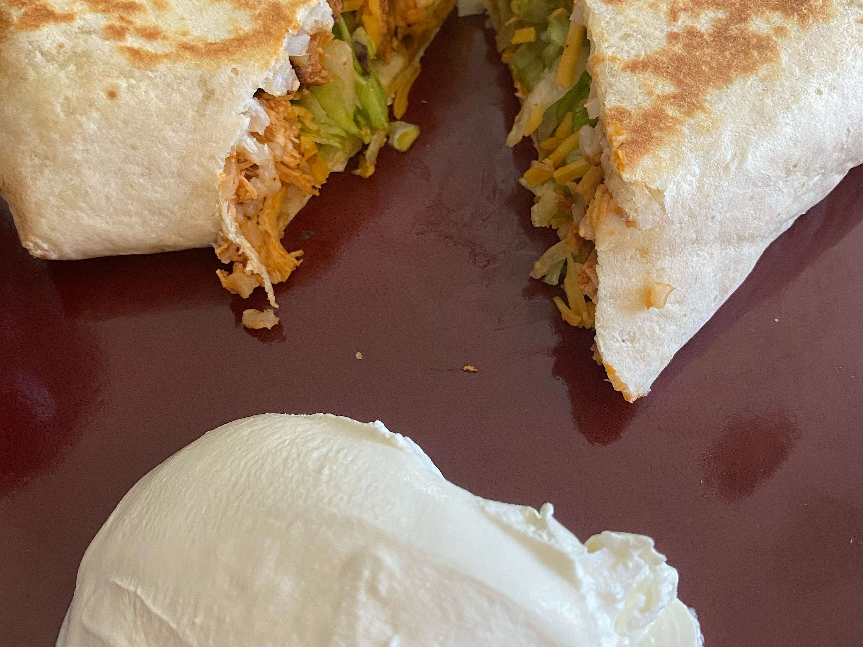 Buffalo Chicken and Rice Wraps