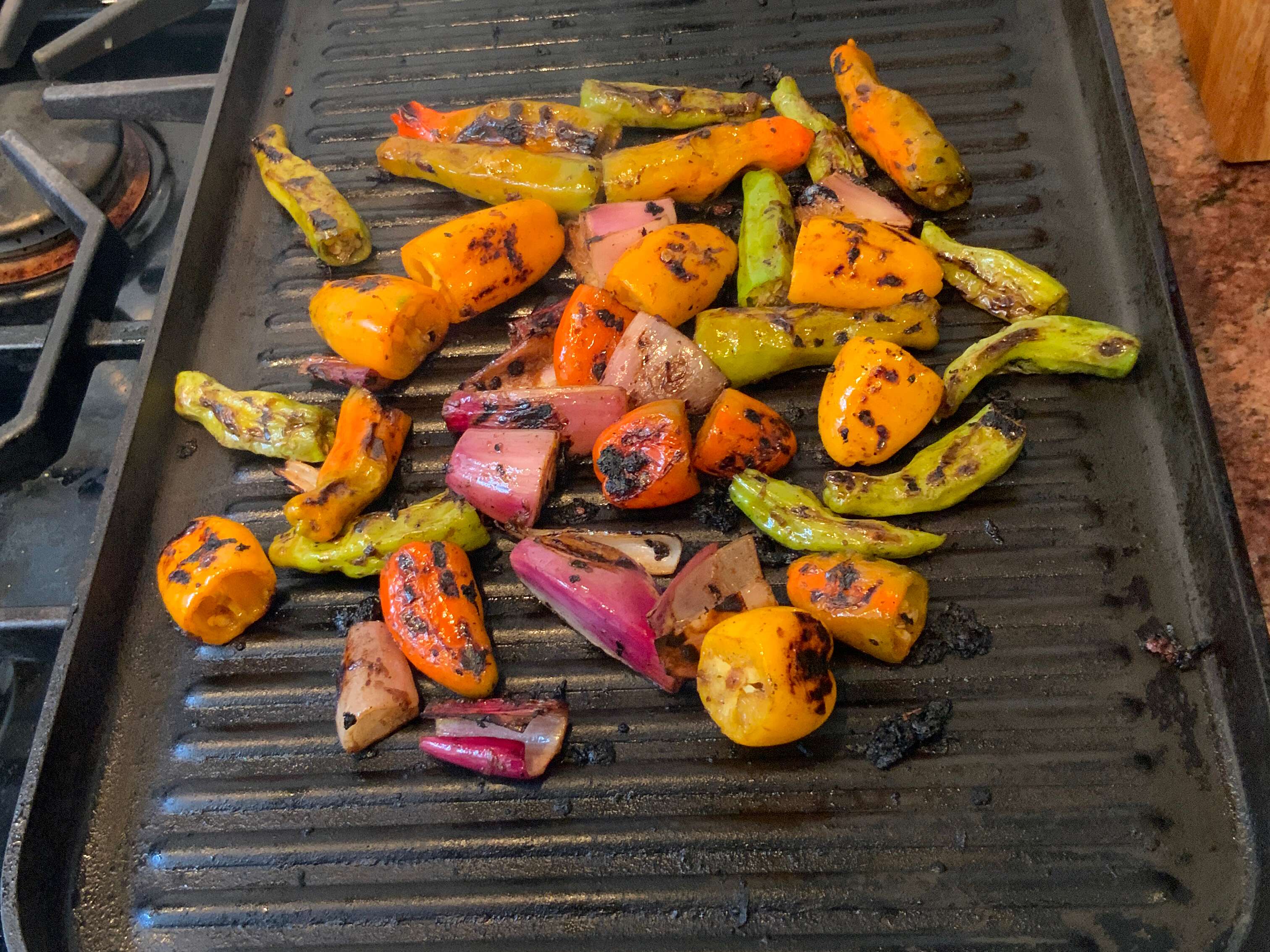 Grilled Sesame Soy Shishito Peppers